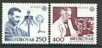 Faroe Islands 1983 Europa (Medical Scientists) set of 2 unmounted mint, SG 83-84*