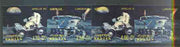Bhutan 1971 Conquest of Space (Apollo 15) set of 4 in 3-dimensional format unmounted mint, Mi 436-39