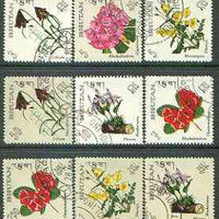 Bhutan 1967 Flowers perf set of 9 complete very fine cto used, SG 117-25, Mi 130-38*