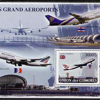 Comoro Islands 2009 Airports perf s/sheet unmounted mint, Michel BL449
