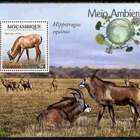 Mozambique 2010 WWF - Antelope Hippotragus equinus perf souvenir sheet unmounted mint