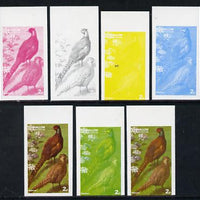 Eynhallow 1977 Birds #01 Pheasants 2p set of 7 imperf progressive colour proofs comprising the 4 individual colours plus 2, 3 and all 4-colour composites unmounted mint