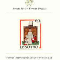 Lesotho 1981 The Discovery by Norman Rockwell 60s imperf proof mounted on Format International proof card