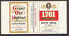 Match Box Labels - Grand Old Highland Scotch Whisky (& Warrington Gin) 'All Round the Box' matchbox label in superb unused condition