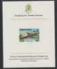Grenada 1975 Pearls Airport 35c imperf proof mounted on Format International proof card (as SG 661)
