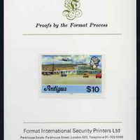 Antigua 1976 Coolidge Airport $10 (with imprint) imperf proof mounted on Format International proof card (as SG 486B)
