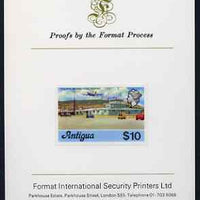 Antigua 1976 Coolidge Airport $10 (without imprint) imperf proof mounted on Format International proof card (as SG 486A)