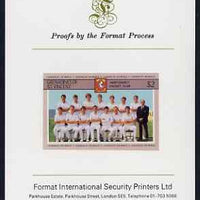 St Vincent - Grenadines 1985 Cricketers #3 - $2 Kent Team - imperf proof mounted on Format International proof card (as SG 368)