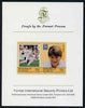 St Vincent - Grenadines 1985 Cricketers #3 - 55c M D Moxon - imperf se-tenant proof pair mounted on Format International proof card (as SG 364a)