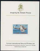 St Thomas & Prince Islands 1979 Aviation History 7Db (Dornier DO X) imperf proof mounted on Format International proof card
