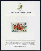 Antigua 1976 Flamboyant 20c (with imprint) imperf proof mounted on Format International proof card (as SG 478B)