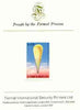 St Thomas & Prince Islands 1980 Balloons 25Db (Prof Piccard) imperf proof mounted on Format International proof card