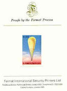 St Thomas & Prince Islands 1980 Balloons 25Db (Prof Piccard) imperf proof mounted on Format International proof card