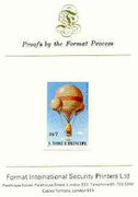 St Thomas & Prince Islands 1980 Balloons 7Db (John Wise) imperf proof mounted on Format International proof card