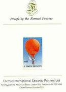 St Thomas & Prince Islands 1980 Balloons 8Db (Anrée's Eagle) imperf proof mounted on Format International proof card