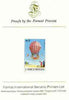 St Thomas & Prince Islands 1980 Balloons 3Db (Von Lütgendorf) imperf proof mounted on Format International proof card