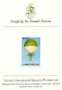 St Thomas & Prince Islands 1980 Balloons 0.5Db (Blanchard) imperf proof mounted on Format International proof card