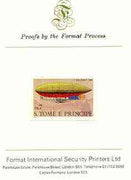 St Thomas & Prince Islands 1980 Airships 7Db (Willows II) imperf proof mounted on Format International proof card