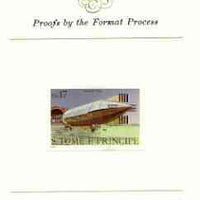 St Thomas & Prince Islands 1980 Airships 17Db (Mayfly) imperf proof mounted on Format International proof card