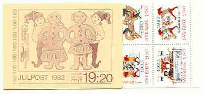 Sweden 1983 Christmas (Chritmas Cards) 19k20 booklet complete and very fine, SG SB368