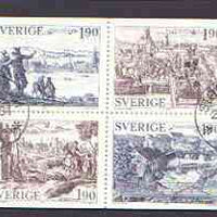 Sweden 1984 Old Towns 11k40 booklet complete with first day cancels, SG SB375