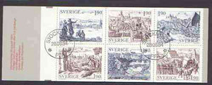 Sweden 1984 Old Towns 11k40 booklet complete with first day cancels, SG SB375