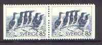 Sweden 1976 Guillemot & Razorbills 85ö horiz pair (ex booklets) unmounted mint SG 878a