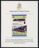 St Vincent - Union Island $2 Locomotive class 01 (4-6-2) imperf se-tenant proof pair mounted on Format International proof card