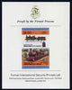 St Vincent - Union Island $2.50 Locomotive Hardwicke Precedent imperf se-tenant proof pair mounted on Format International proof card
