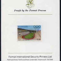 Barbuda 1984 Olympic Games $1.50 imperf proof mounted on Format International proof card (as SG 731)