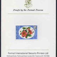 Dominica 1975-78 Hibiscus 1/2c imperf proof mounted on Format International proof card (as SG 490)