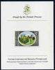 Dominica 1975-78 Bay Leaf Groves 40c imperf proof mounted on Format International proof card (as SG 502)