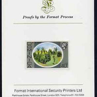 Dominica 1975-78 Bay Leaf Groves 40c imperf proof mounted on Format International proof card (as SG 502)