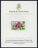 Antigua 1976 Bougainvillea 10c (without imprint) imperf proof mounted on Format International proof card (as SG 476A)