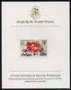 Antigua 1976 Hibiscus 25c (without imprint) imperf proof mounted on Format International proof card (as SG 479A)