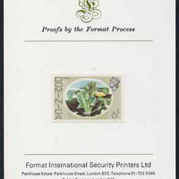 Dominica 1975-78 Ochro 6c imperf proof mounted on Format International proof card (as SG 496)