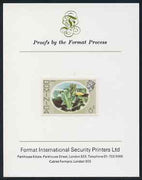 Dominica 1975-78 Ochro 6c imperf proof mounted on Format International proof card (as SG 496)
