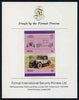 Nevis 1985 $2 Pontiac 2-door (1926) imperf se-tenant proof pair mounted on Format International proof card (as SG 336a)