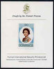 Dominica 1975-78 Queen Elizabeth II $10 imperf proof mounted on Format International proof card (as SG 507)