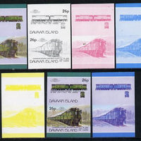 Davaar Island 1983 Locomotives #1 Canadian National Class V1-a loco No.9000 26p set of 7 imperf se-tenant progressive colour proofs comprising the 4 individual colours plus 2, 3 and all 4-colour composites unmounted mint