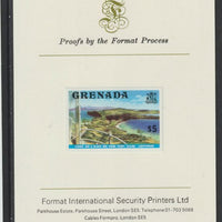 Grenada 1975 Canoe Bay $5 (View from Lighthouse) imperf proof mounted on Format International proof card (as SG 667)