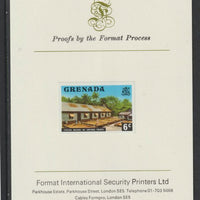 Grenada 1975 Cocoa Beans 6c imperf proof mounted on Format International proof card (as SG 654)