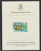 Grenada 1975 Cocoa Tree 12c imperf proof mounted on Format International proof card (as SG 657)