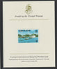 Grenada 1975 Deep Water Dock 5c imperf proof mounted on Format International proof card (as SG 653)