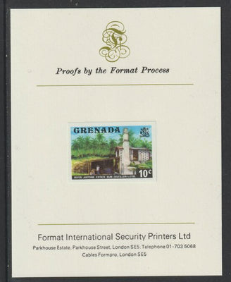 Grenada 1975 Rum Distillery 10c imperf proof mounted on Format International proof card (as SG 656)