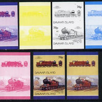 Davaar Island 1983 Locomotives #1 Furness Railway Class N1 4-6-4T loco 70p set of 7 imperf se-tenant progressive colour proofs comprising the 4 individual colours plus 2, 3 and all 4-colour composites unmounted mint