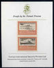 St Vincent - Bequia 1985 Warships of World War 2, $1 KM Admiral Graf Spee imperf se-tenant proof pair mounted on Format International proof card