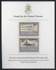 St Vincent - Bequia 1985 Warships of World War 2, 15c HMS Hood imperf se-tenant proof pair mounted on Format International proof card