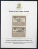 St Vincent - Bequia 1985 Warships of World War 2, 50c HMS Duke of York imperf se-tenant proof pair mounted on Format International proof card