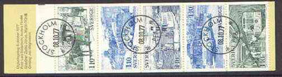 Sweden 1977 Public Transport 5k50 booklet complete with first day cancels, SG SB322